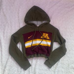 Minnesota gophers custom made crop hoodie